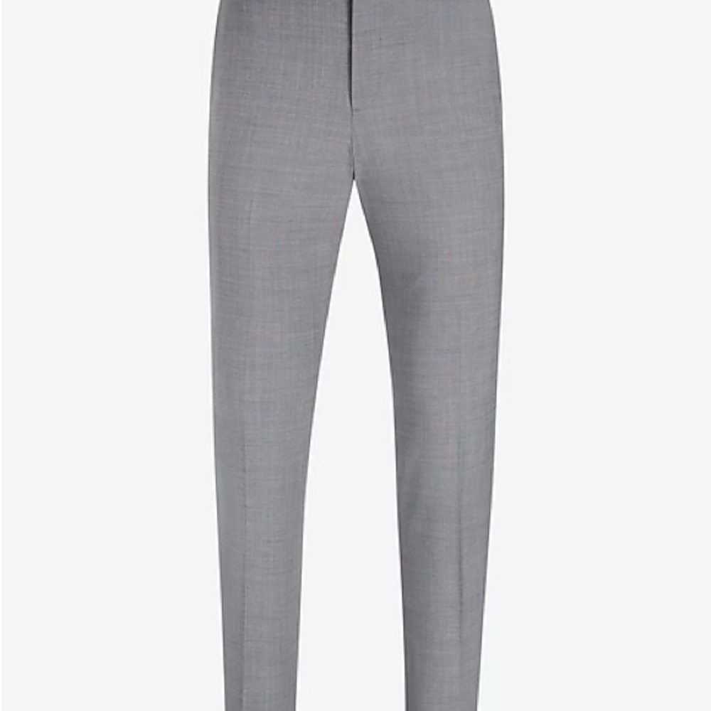 Men’s gray express extra slim tech suit pant